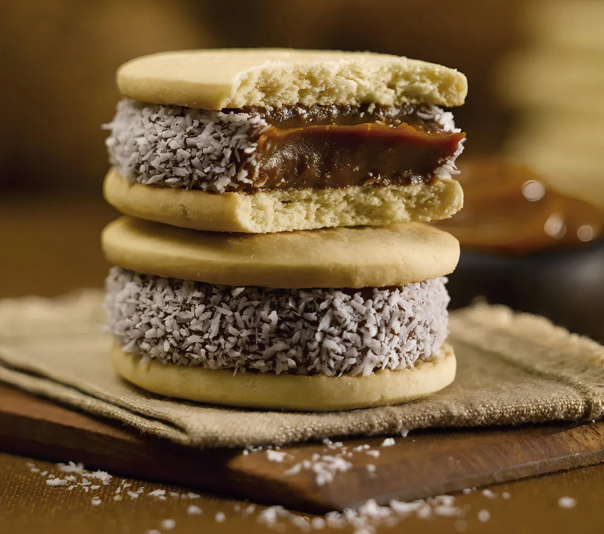 Alfajor Argentino Cachafaz Maizena E Doce De Leite Com Coco - Caixa C/6un