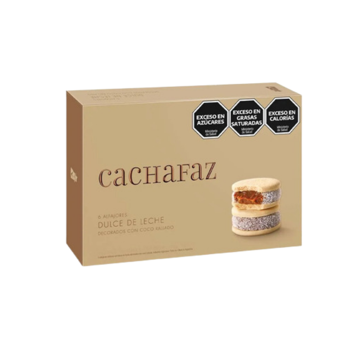 Alfajor Argentino Cachafaz Maizena E Doce De Leite Com Coco - Caixa C/6un