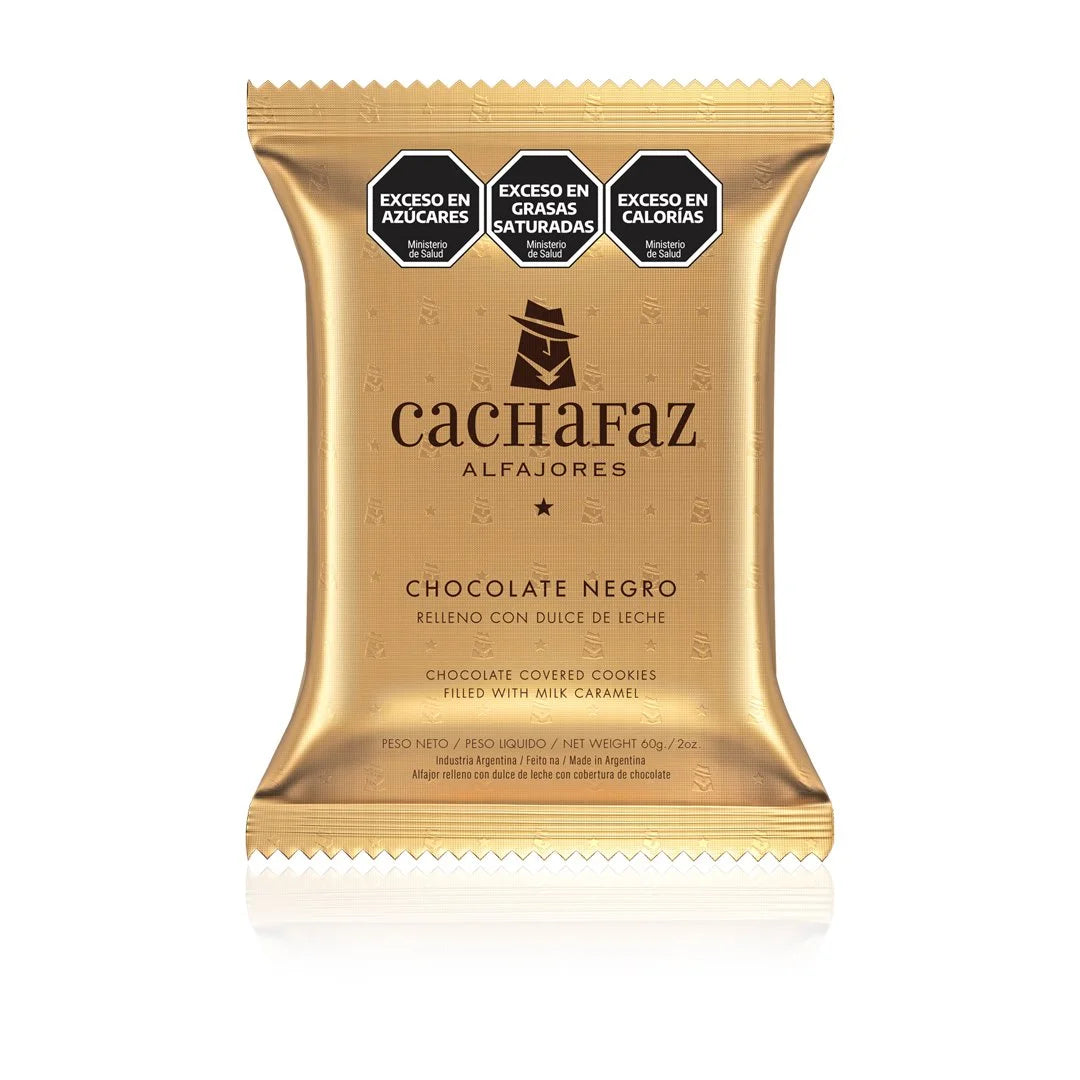 Alfajor Cachafaz Negro Com Doce De Leite - Caixa C/6un